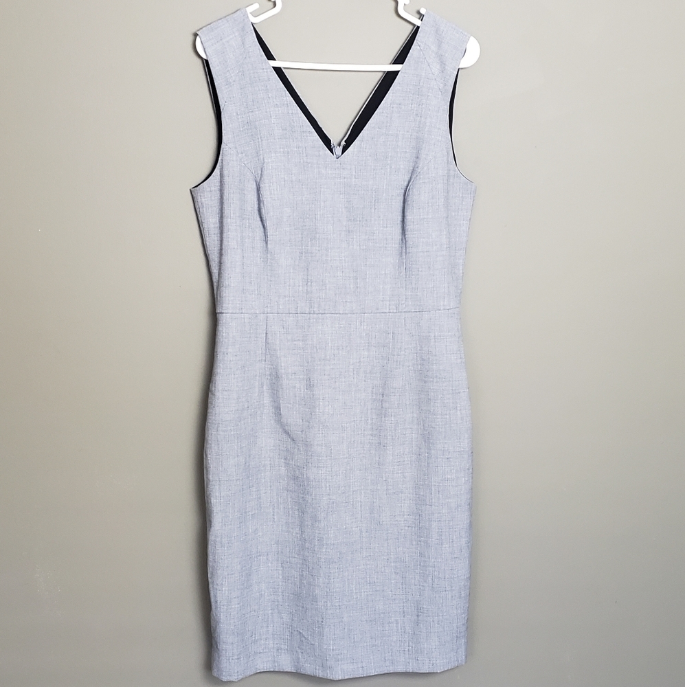 Grey Sleeveless Banana Republic Pencil Dress